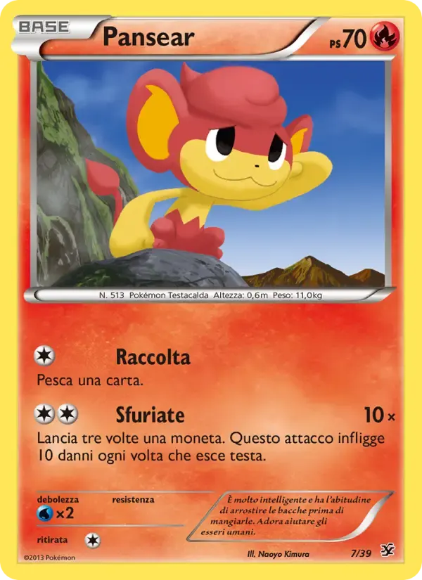 Pansear — Benvenuti a Kalos 7 Italian Pokémon card