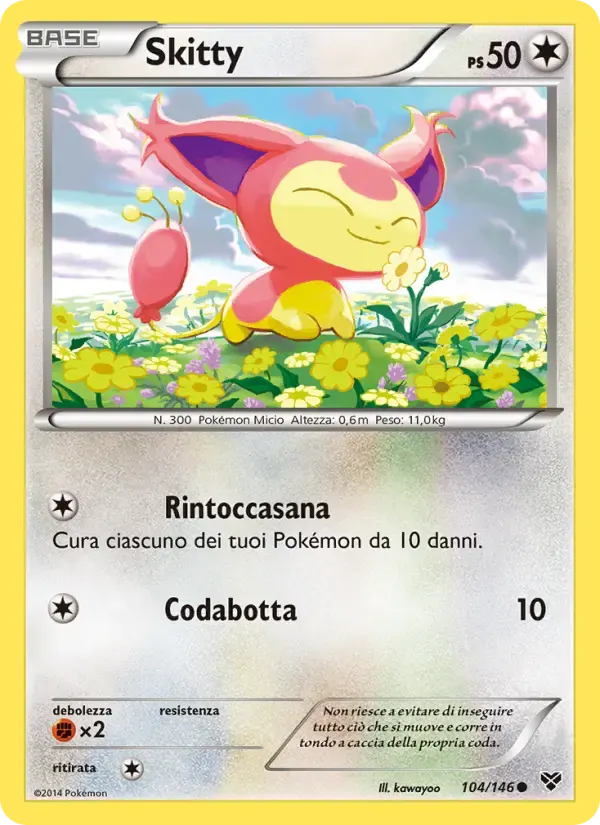 Skitty — XY 104 Italian Pokémon card