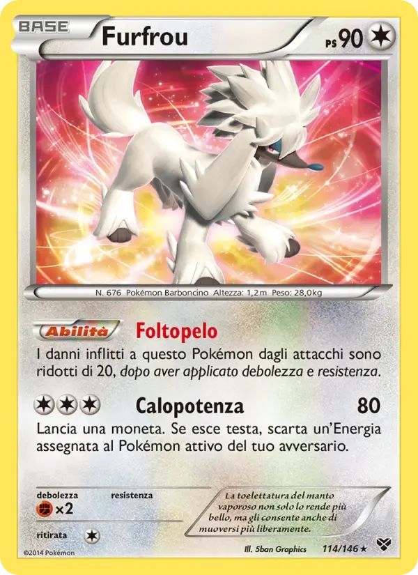 Furfrou — XY 114 Italian Pokémon card
