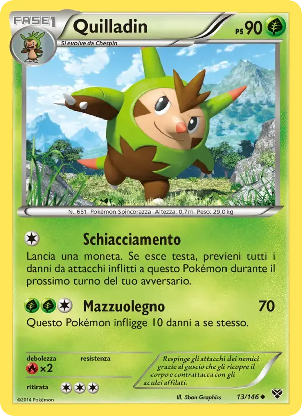 Quilladin — XY 13 Italian Pokémon card