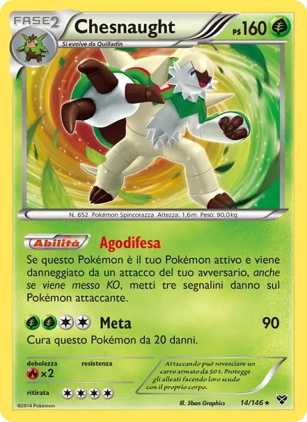 Chesnaught — XY 14 Italian Pokémon card