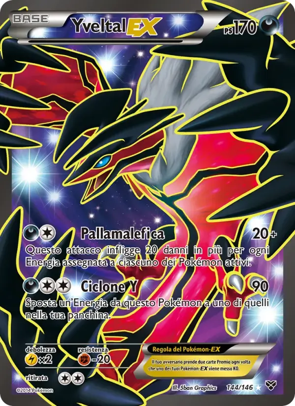 Yveltal EX — XY 144 Italian Pokémon card