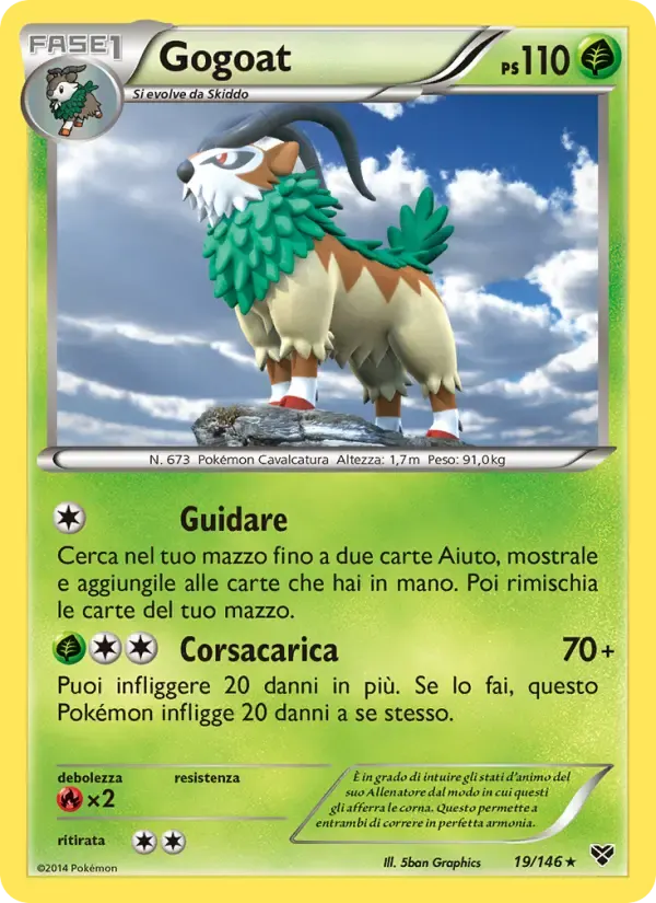 Gogoat — XY 19 Italian Pokémon card