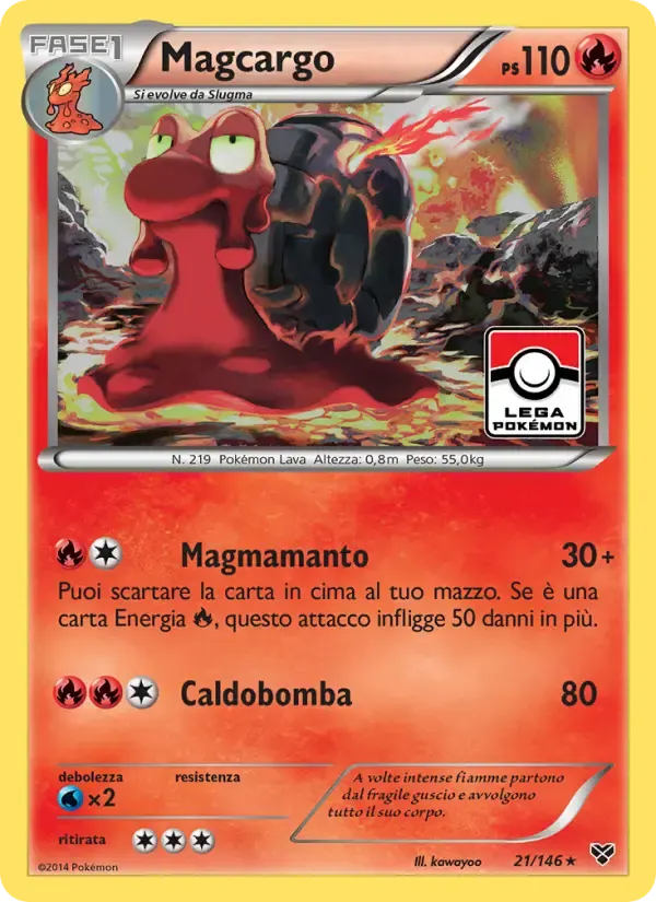 Magcargo — XY 21 Italian Pokémon card
