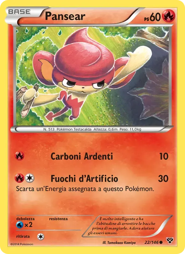 Pansear — XY 22 Italian Pokémon card