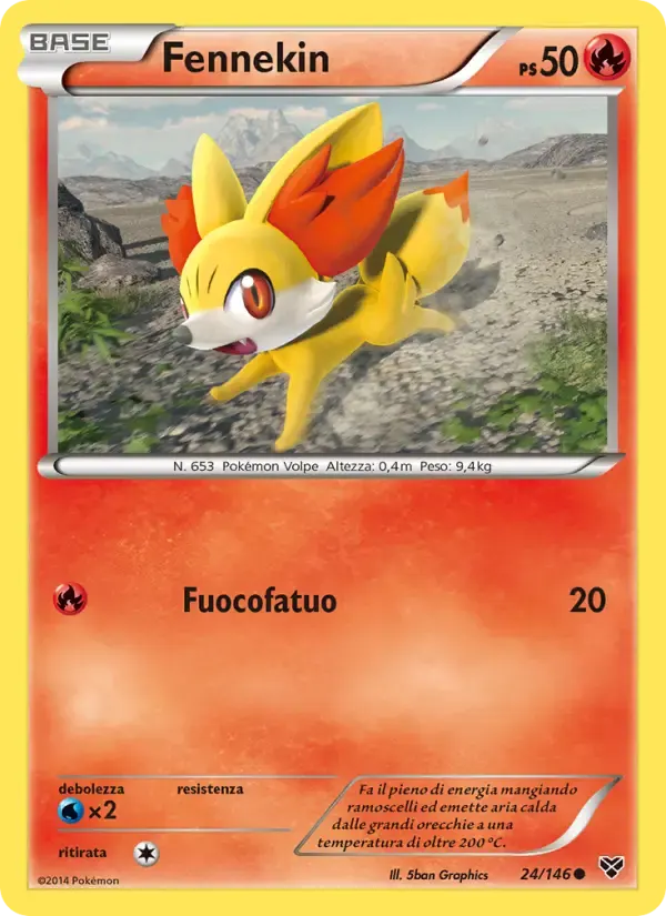 Fennekin — XY 24 Italian Pokémon card