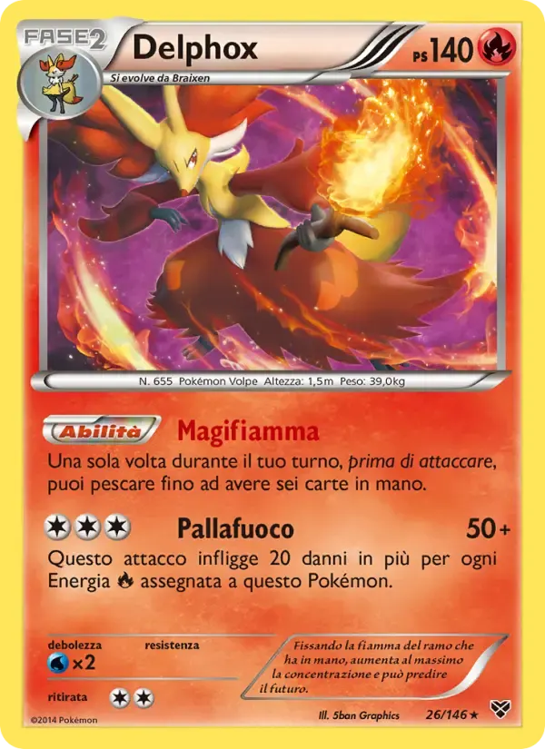 Delphox — XY 26 Italian Pokémon card