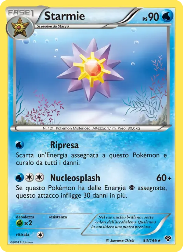 Starmie — XY 34 Italian Pokémon card