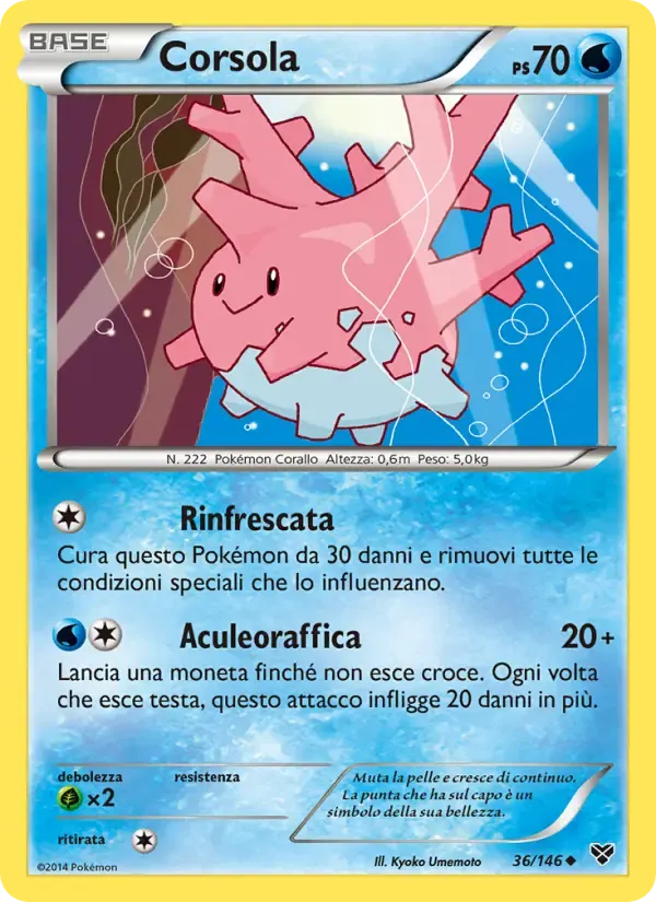 Corsola — XY 36 Italian Pokémon card
