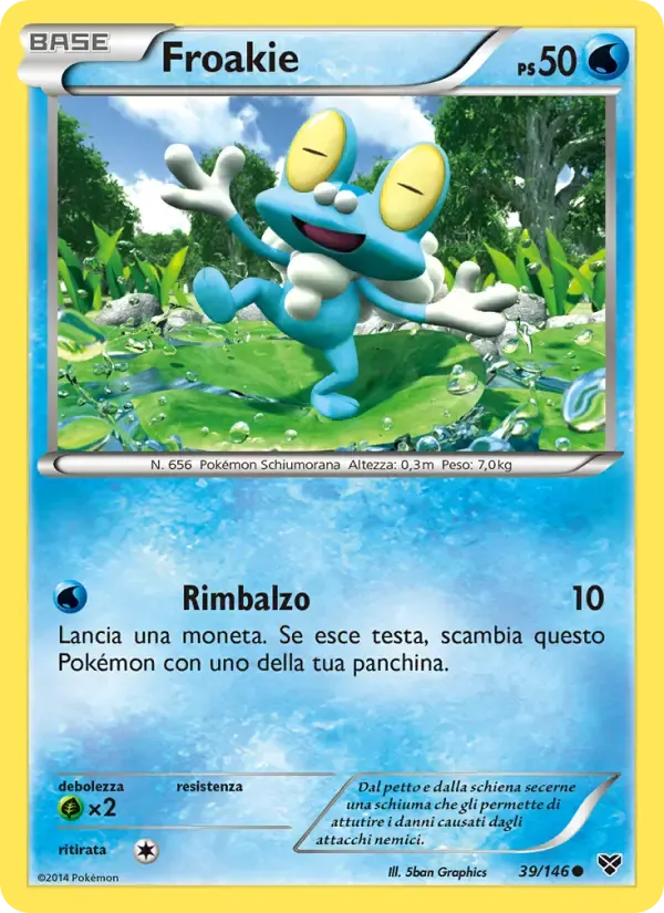 Froakie — XY 39 Italian Pokémon card
