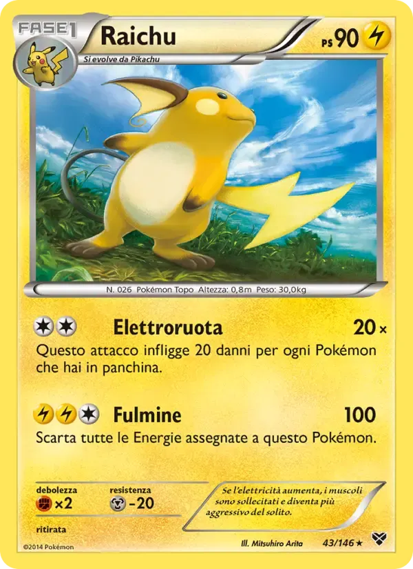 Raichu — XY 43 Italian Pokémon card