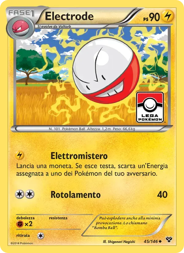 Electrode — XY 45 Italian Pokémon card