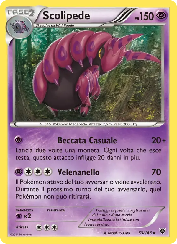 Scolipede — XY 53 Italian Pokémon card