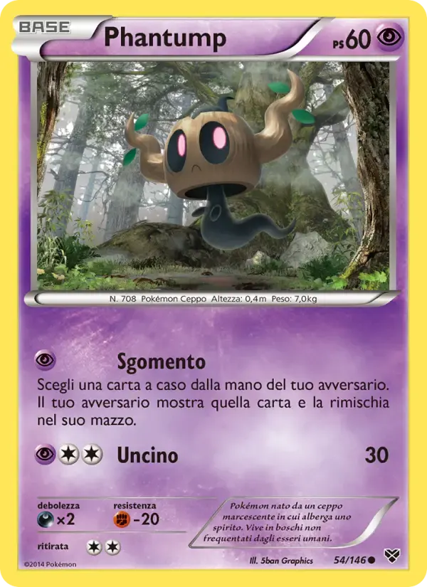 Phantump — XY 54 Italian Pokémon card