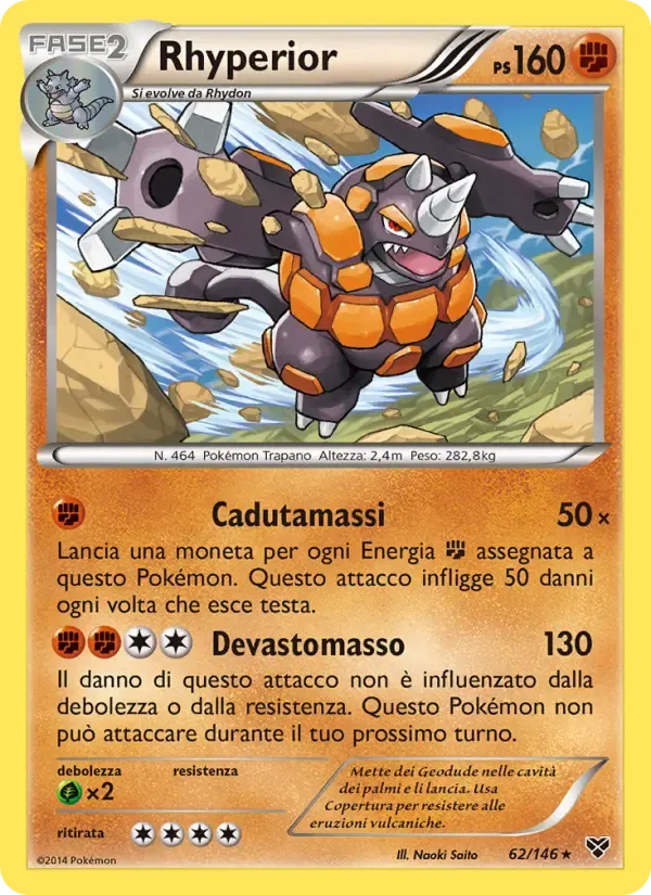 Rhyperior — XY 62 Italian Pokémon card