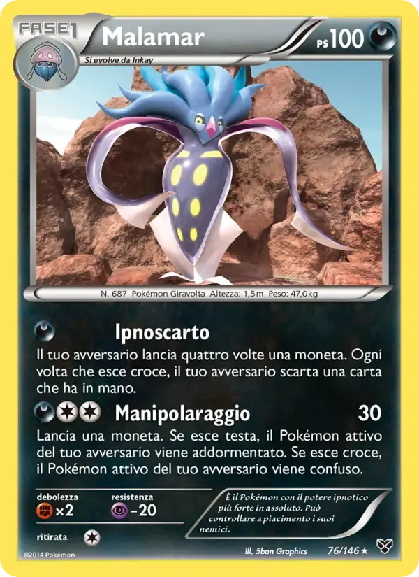 Malamar — XY 76 Italian Pokémon card