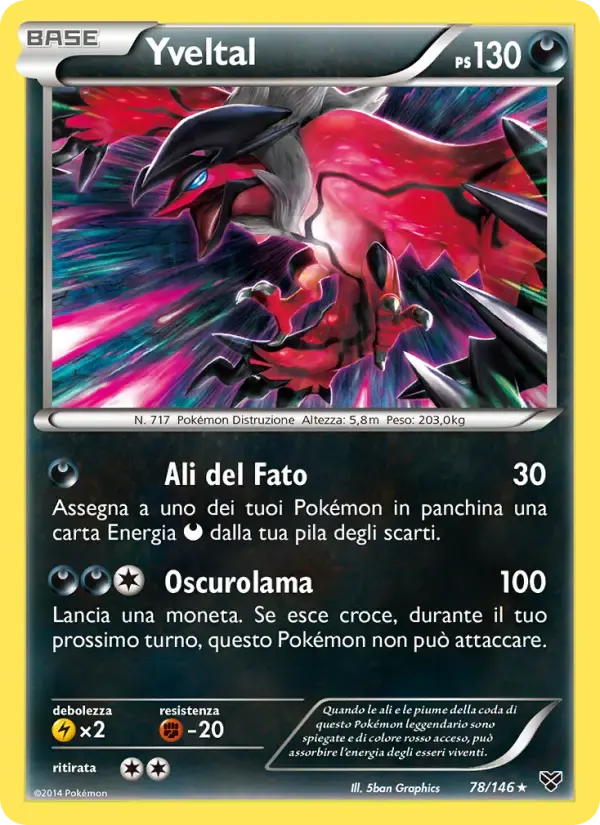 Yveltal — XY 78 Italian Pokémon card
