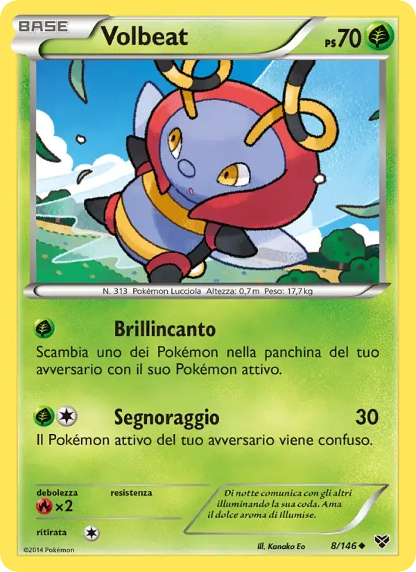 Volbeat — XY 8 Italian Pokémon card