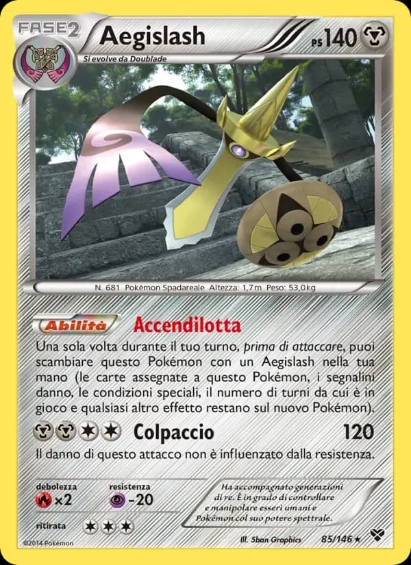 Aegislash — XY 85 Italian Pokémon card