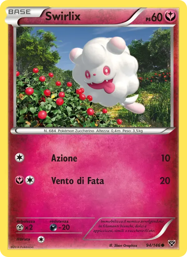 Swirlix — XY 94 Italian Pokémon card