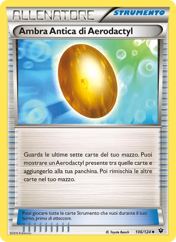 Ambra Antica di Aerodactyl — Destini Incrociati 106 Italian Pokémon card