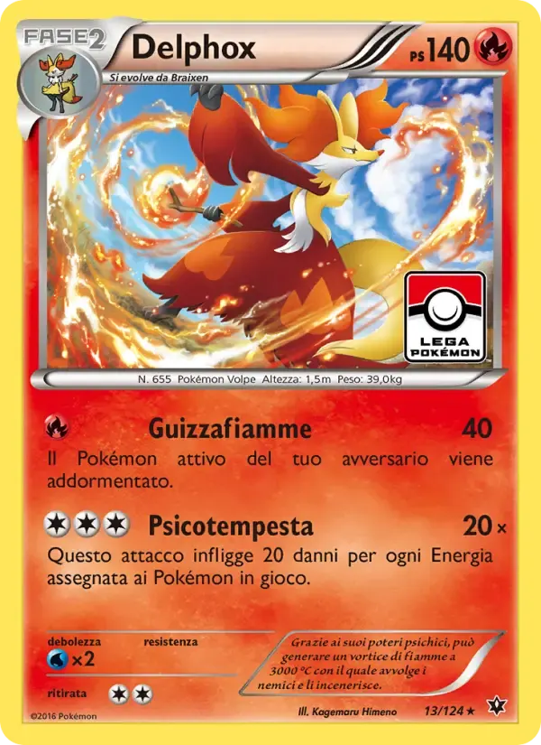 Delphox — Destini Incrociati 13 Italian Pokémon card