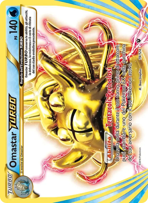 Omastar TURBO — Destini Incrociati 19 Italian Pokémon card
