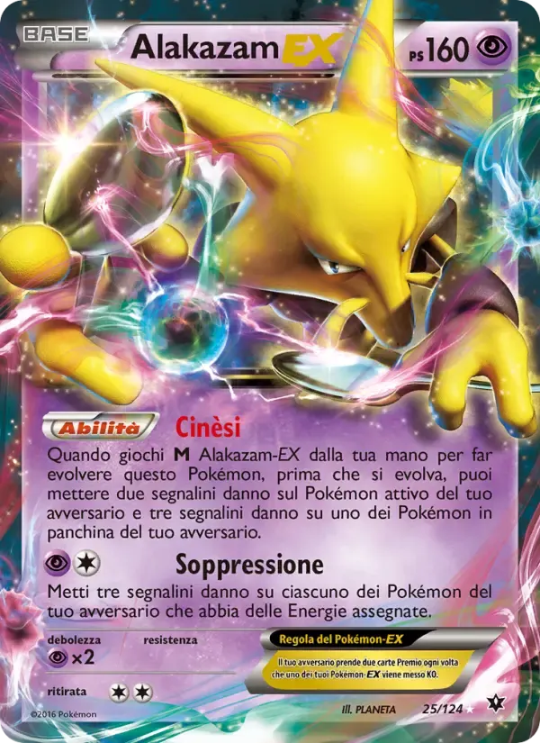 Alakazam EX — Destini Incrociati 25 Italian Pokémon card