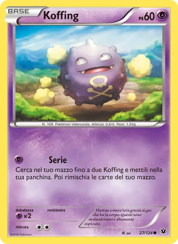 Koffing — Destini Incrociati 27 Italian Pokémon card