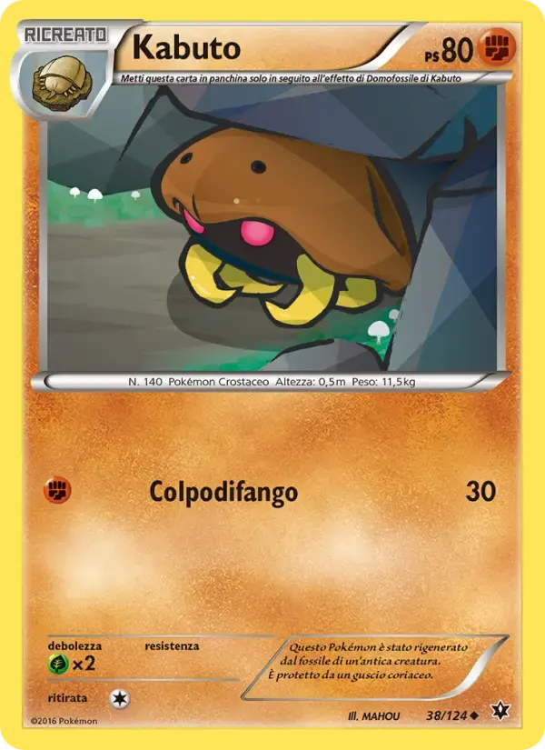Kabuto — Destini Incrociati 38 Italian Pokémon card