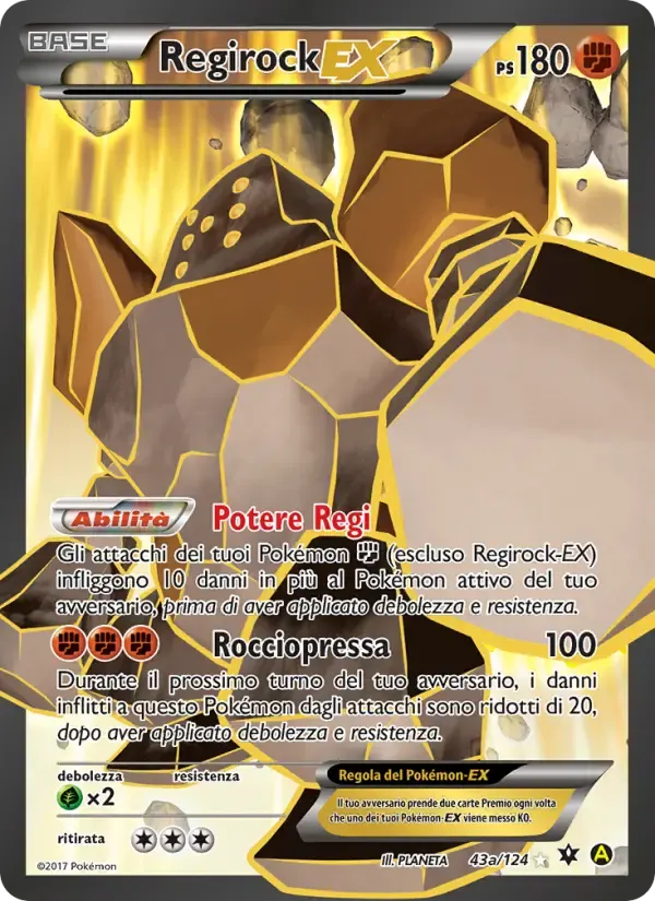 Regirock EX — Destini Incrociati 43a Italian Pokémon card