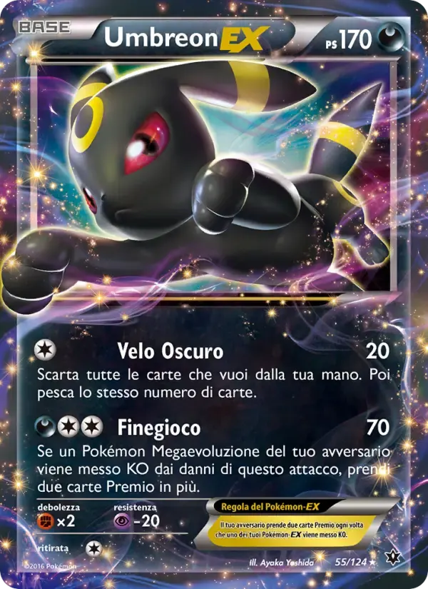 Umbreon EX — Destini Incrociati 55 Italian Pokémon card