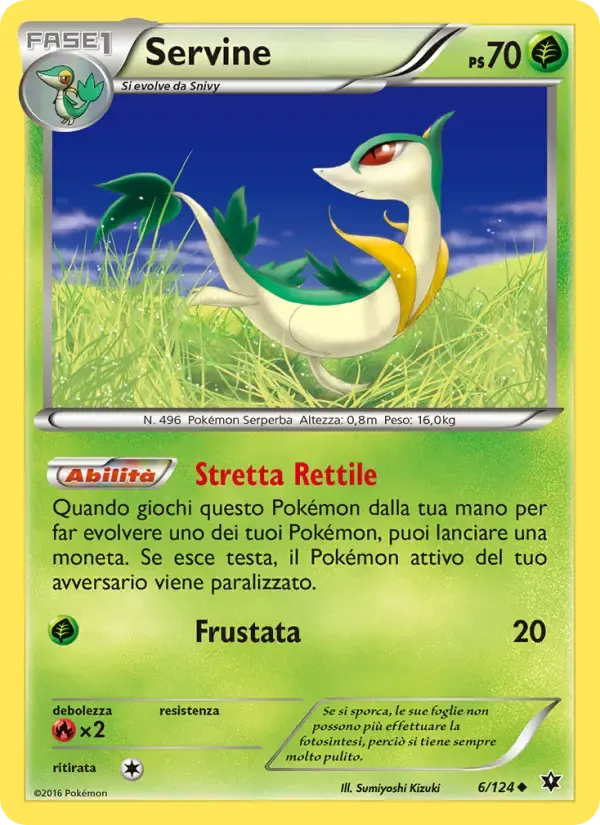 Servine — Destini Incrociati 6 Italian Pokémon card