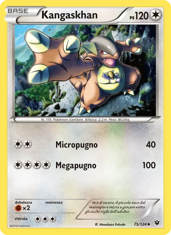 Kangaskhan — Destini Incrociati 75 Italian Pokémon card