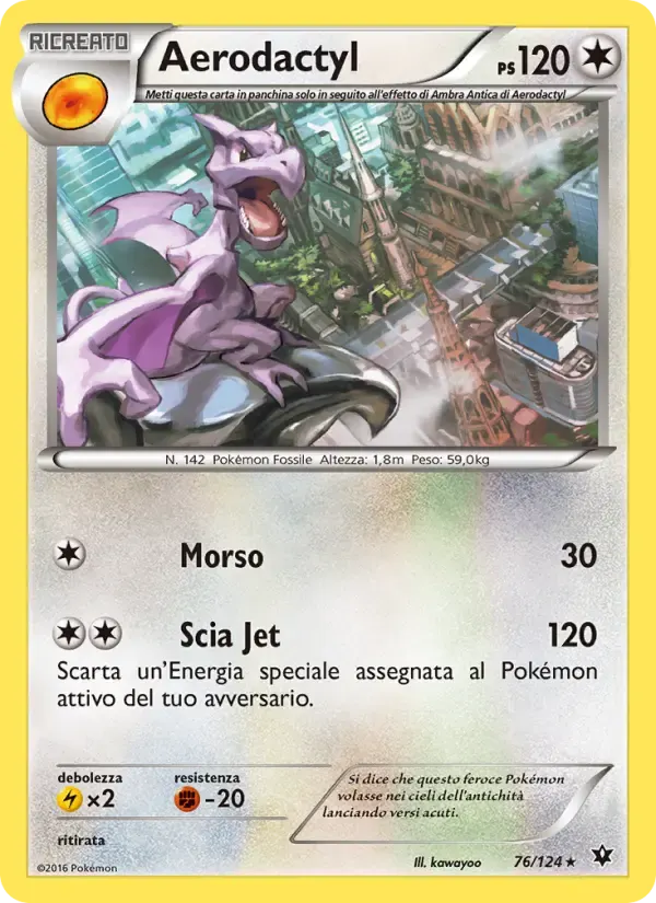 Aerodactyl — Destini Incrociati 76 Italian Pokémon card