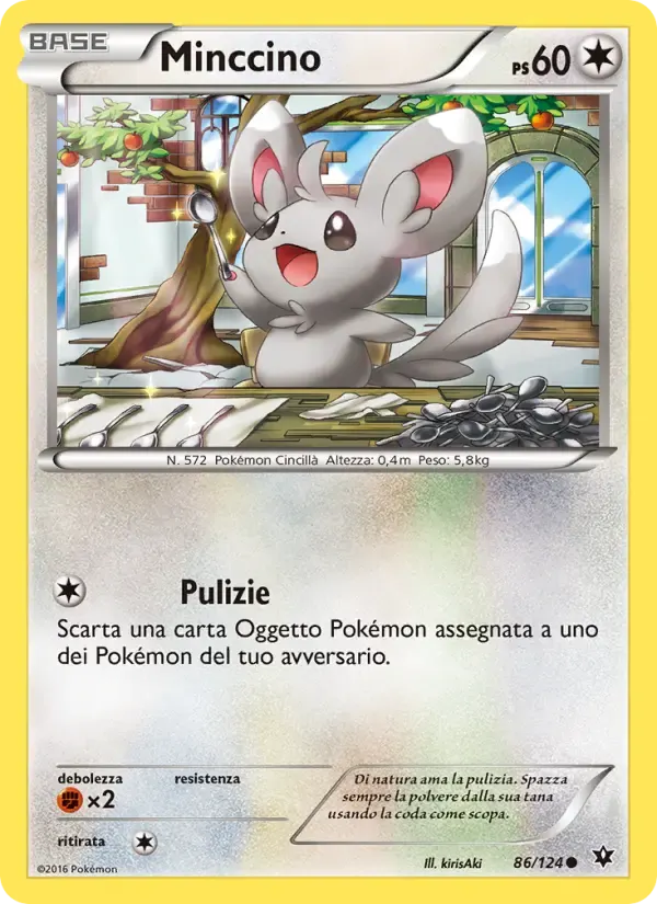 Minccino — Destini Incrociati 86 Italian Pokémon card