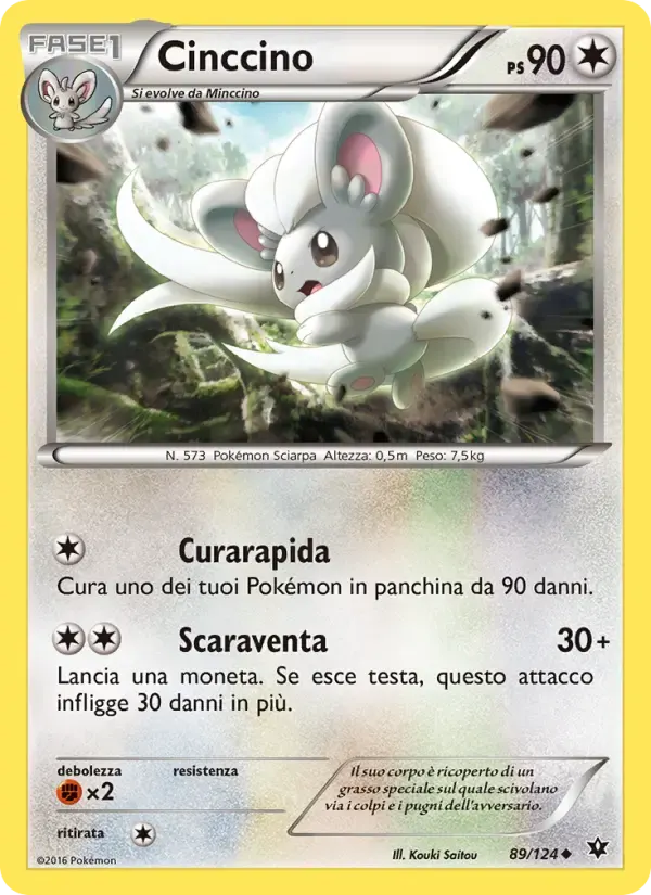 Cinccino — Destini Incrociati 89 Italian Pokémon card