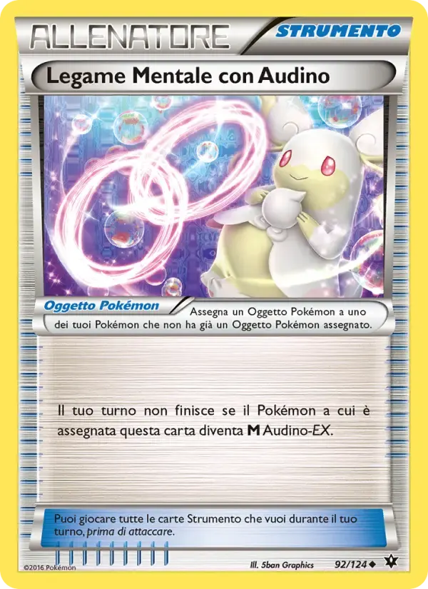 Legame Mentale con Audino — Destini Incrociati 92 Italian Pokémon card
