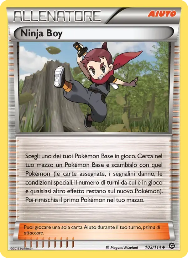 Ninja Boy — Vapori Accesi 103 Italian Pokémon card