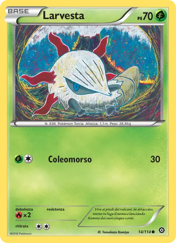 Larvesta — Vapori Accesi 14 Italian Pokémon card