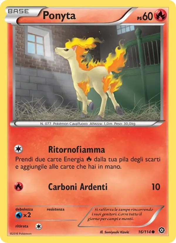 Ponyta — Vapori Accesi 16 Italian Pokémon card