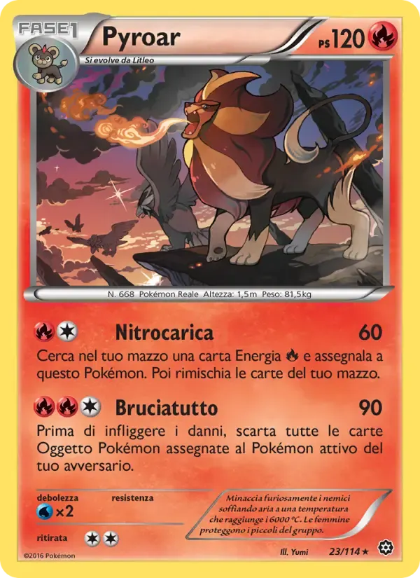 Pyroar — Vapori Accesi 23 Italian Pokémon card