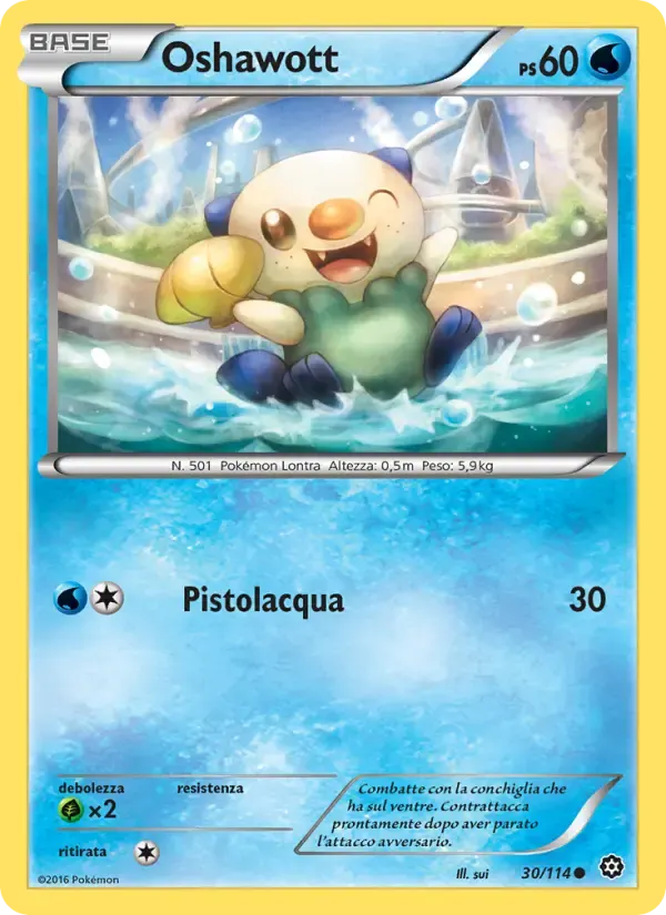 Oshawott — Vapori Accesi 30 Italian Pokémon card