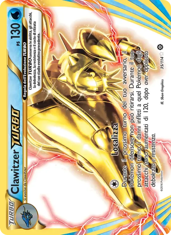 Clawitzer TURBO — Vapori Accesi 35 Italian Pokémon card
