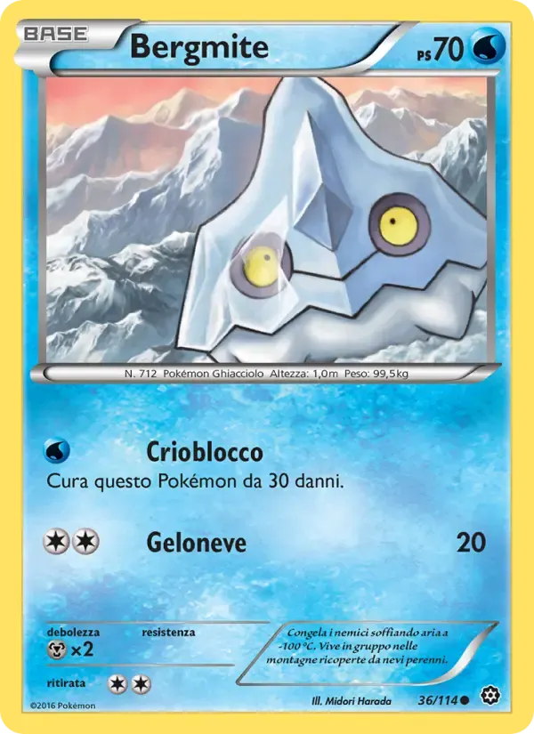Bergmite — Vapori Accesi 36 Italian Pokémon card