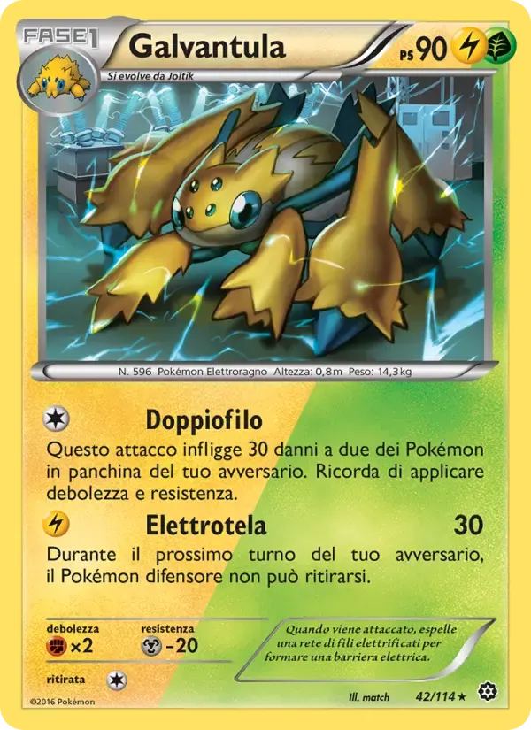 Galvantula — Vapori Accesi 42 Italian Pokémon card