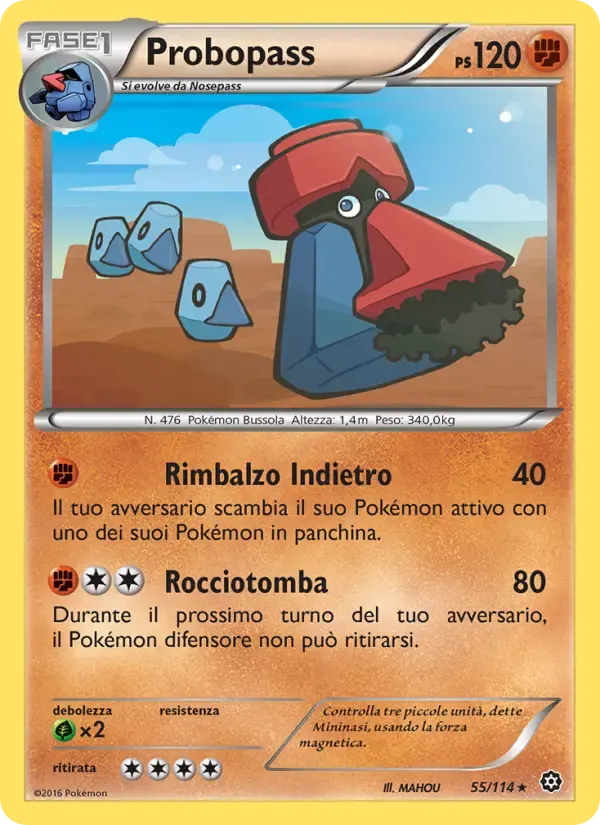 Probopass — Vapori Accesi 55 Italian Pokémon card