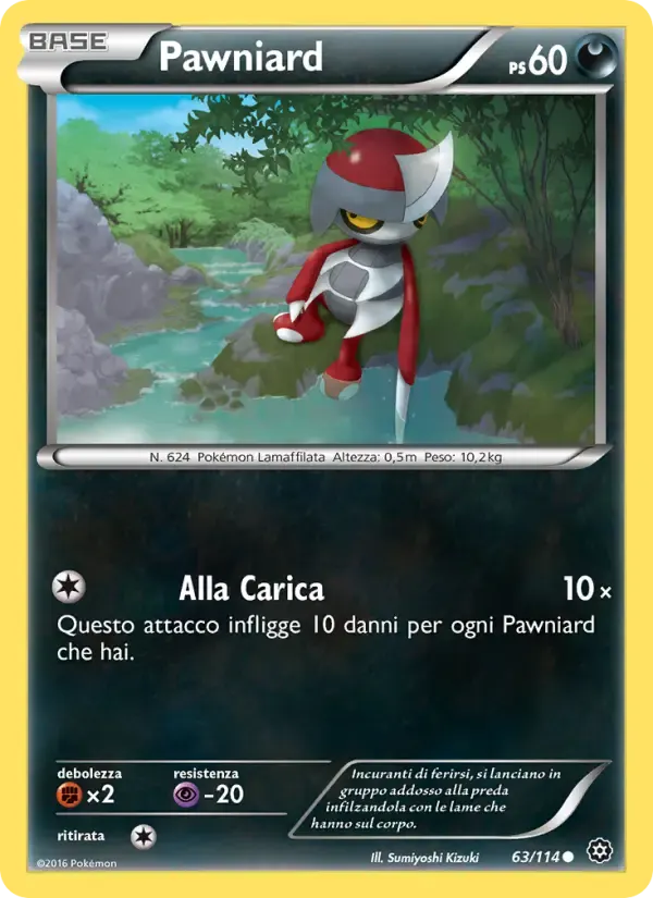 Pawniard — Vapori Accesi 63 Italian Pokémon card
