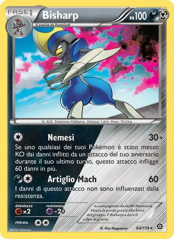 Bisharp — Vapori Accesi 64 Italian Pokémon card