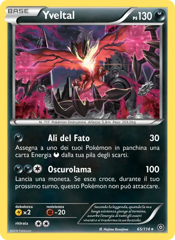 Yveltal — Vapori Accesi 65 Italian Pokémon card